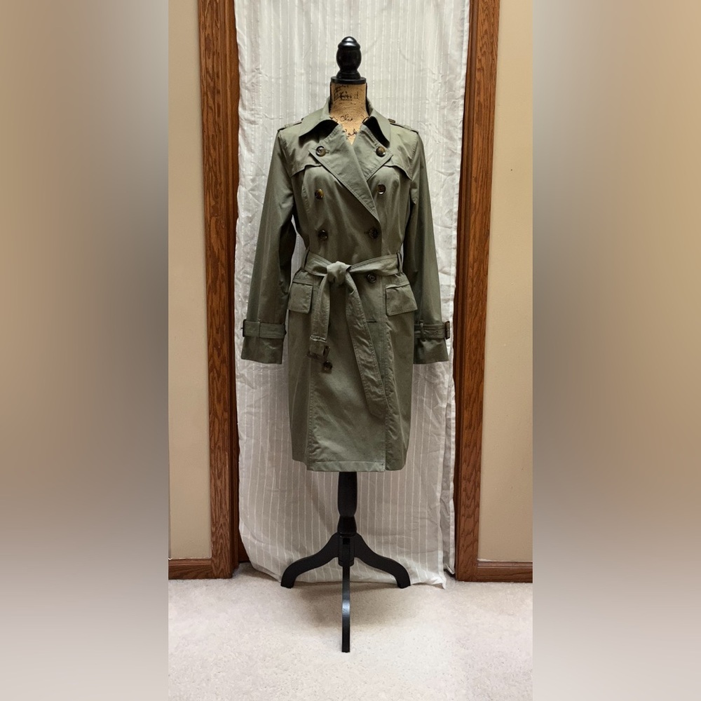 LONDON FOG COTTON BLEND TRENCH COAT SIZE M